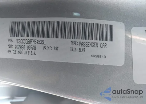 2015 Chrysler 200 C из США, поврежденный, VIN 1C3CCCCB8FN545351